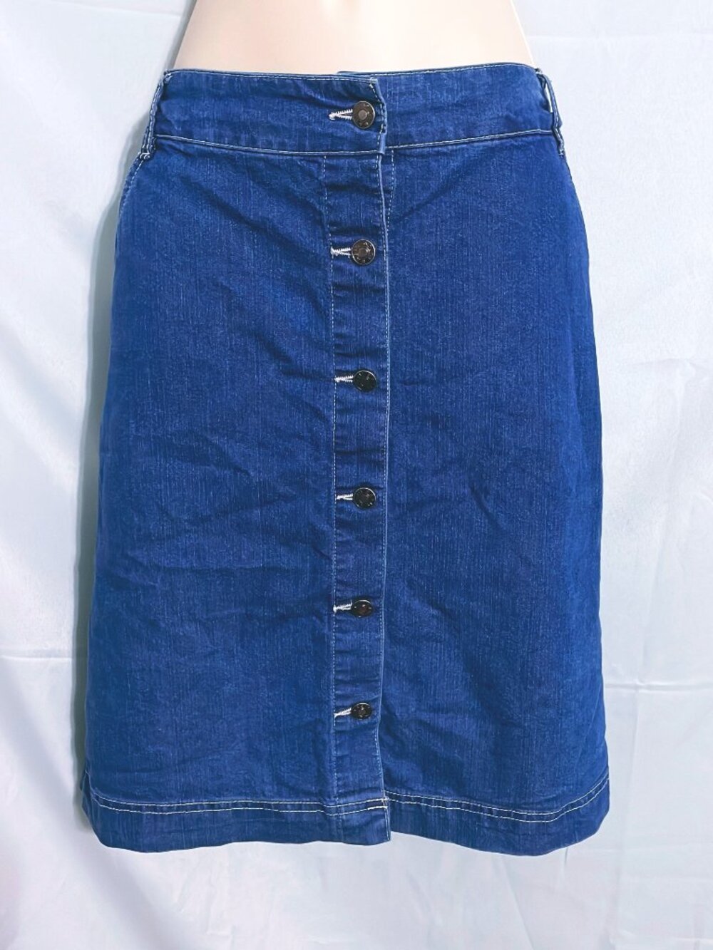 Basic Editions Cute Button Denim Skirt Size XXL